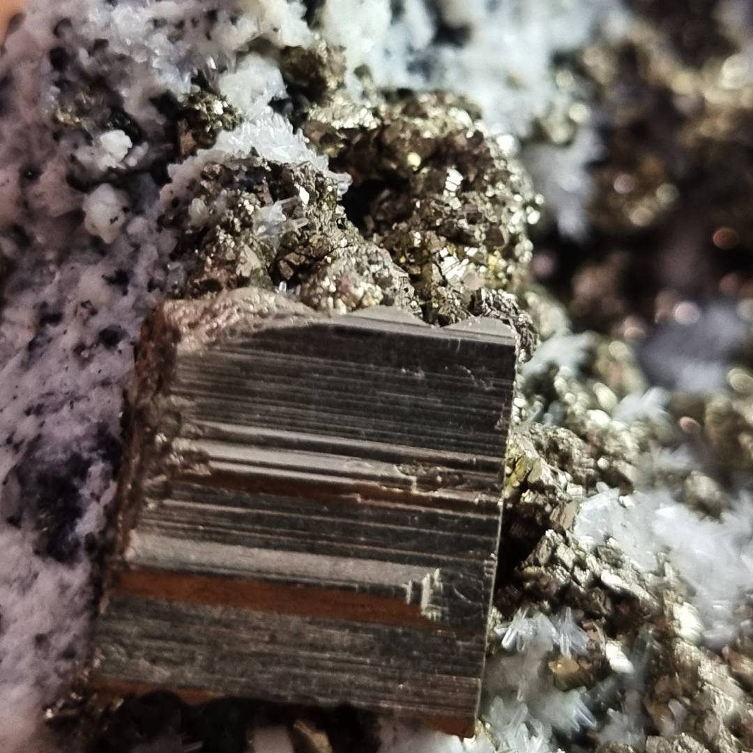 pyrite chalcopyrite quartz crystal cluster clearance sale offer