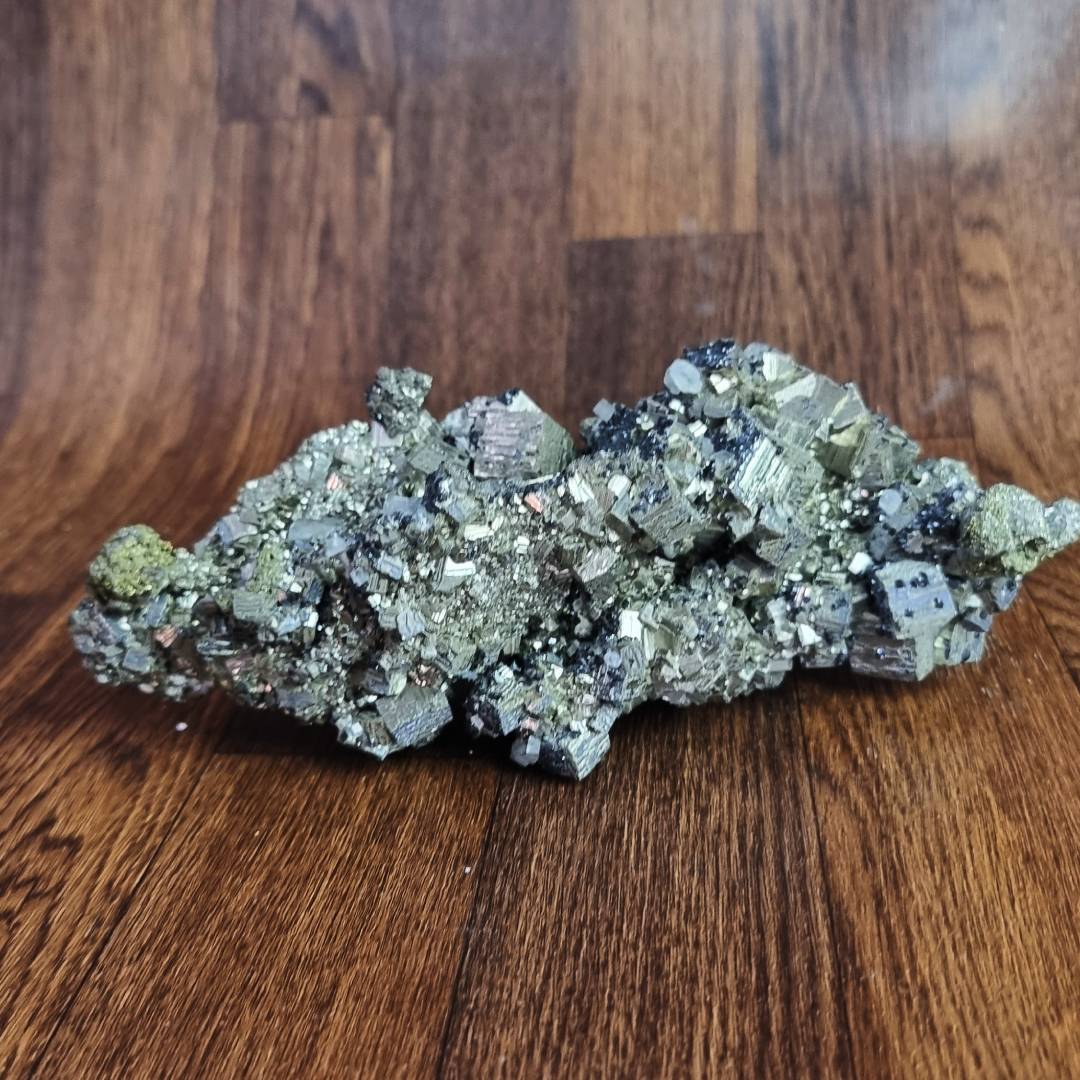 octahedron pyrite crystal cluster clearance sale offer