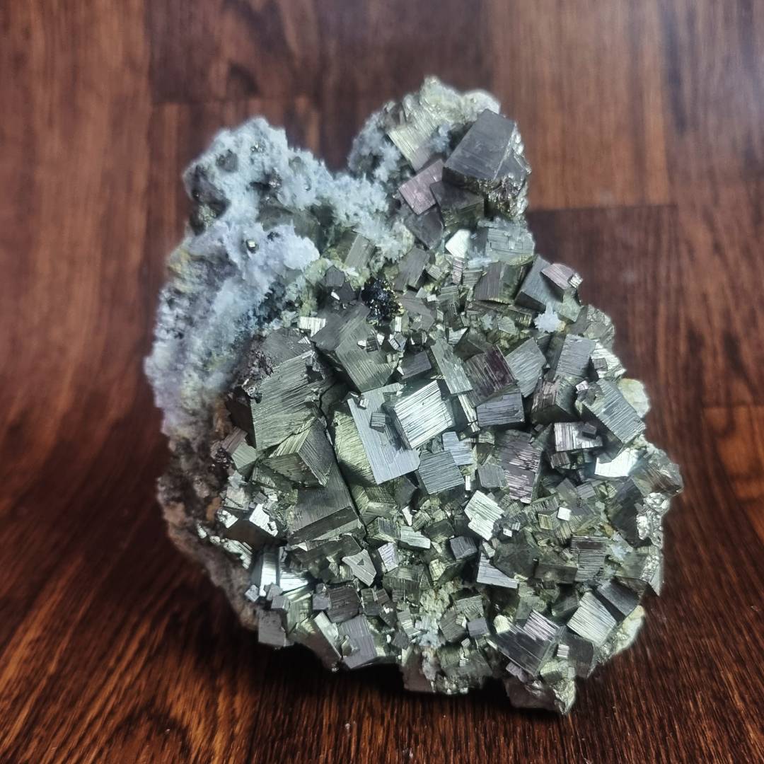 octahedron pyrite crystal cluster clearance sale offer