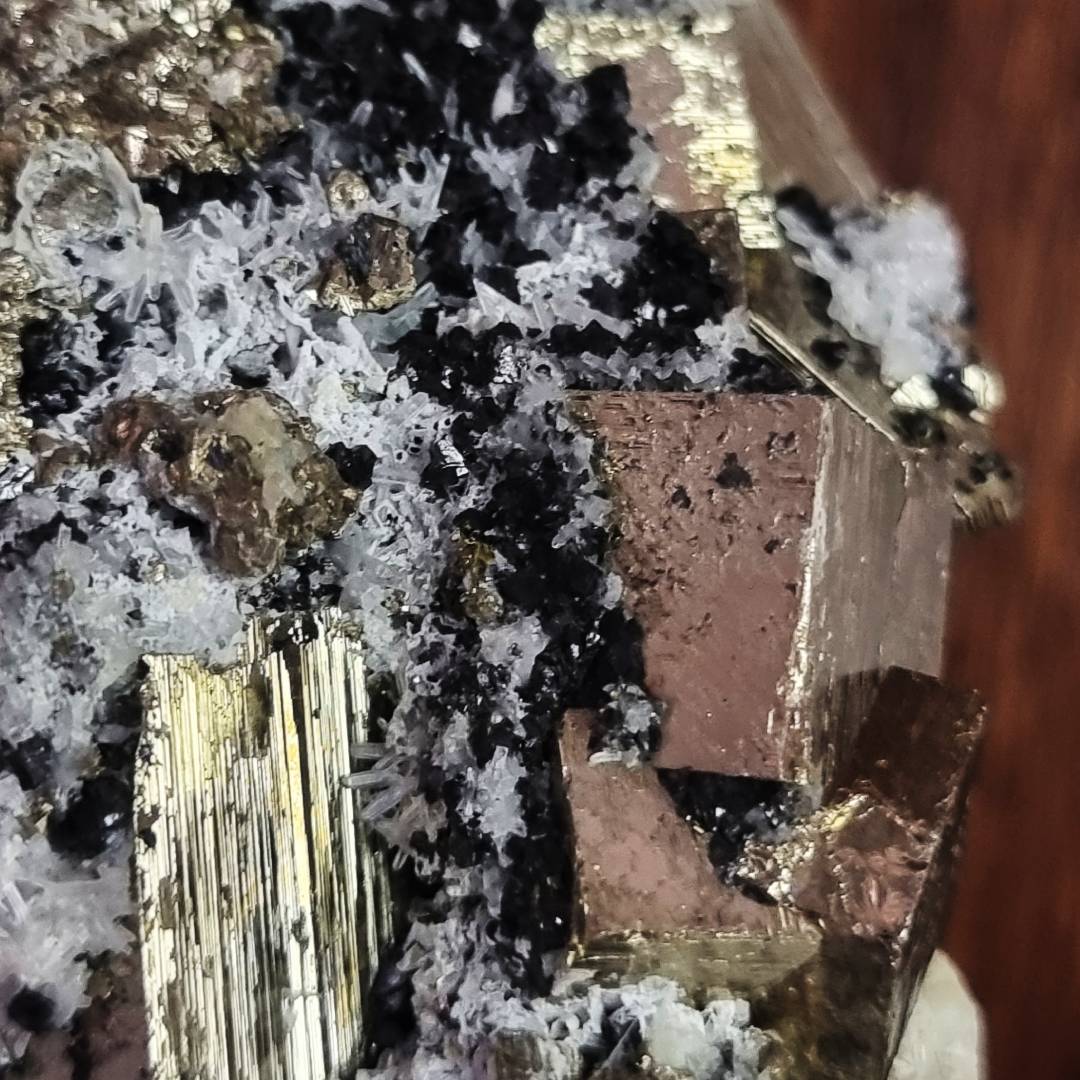 pyrite chalcopyrite quartz sphalerite crystal cluster clearance sale offer