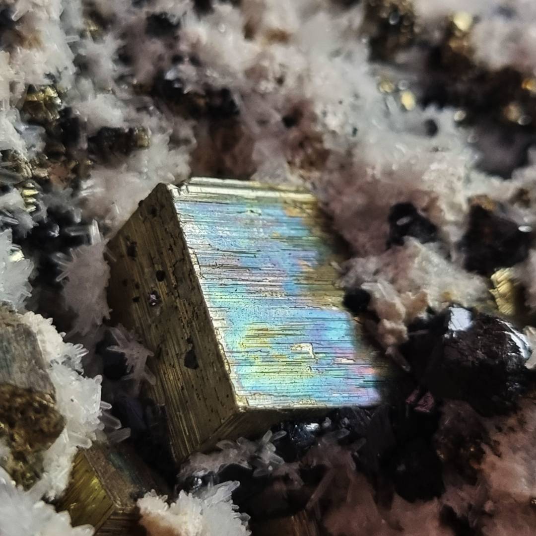 pyrite chalcopyrite quartz sphalerite crystal cluster clearance sale offer