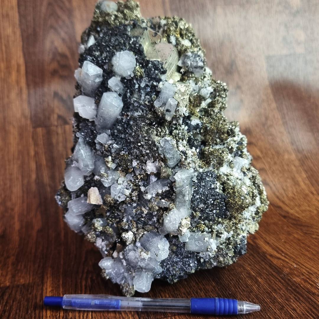 pyrite chalcopyrite quartz FLUORESCENT CALCITE sphalerite crystal cluster clearance sale offer