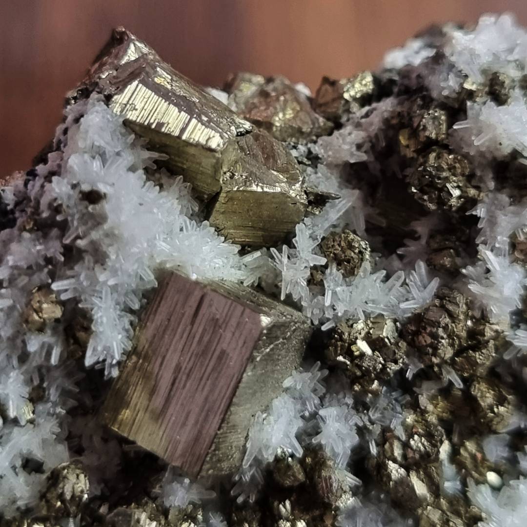 pyrite chalcopyrite quartz crystal cluster clearance sale offer