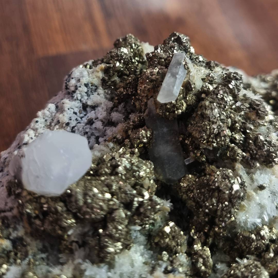 pyrite chalcopyrite sphalerite quartz fluorescent calcite crystal cluster clearance sale offer