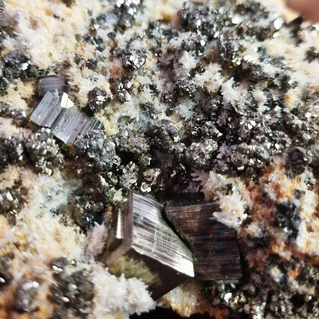 pyrite chalcopyrite quartz crystal cluster clearance sale offer