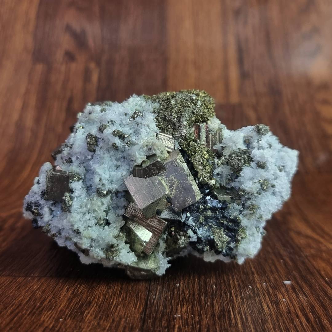 pyrite chalcopyrite quartz sphalerite crystal cluster clearance sale offer