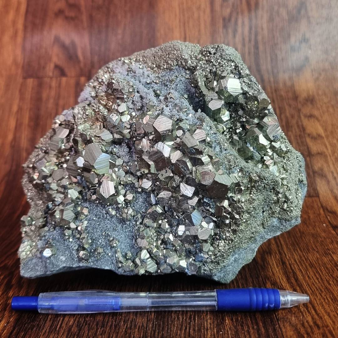 pyrite on quartz crystal cluster clearance sale offer