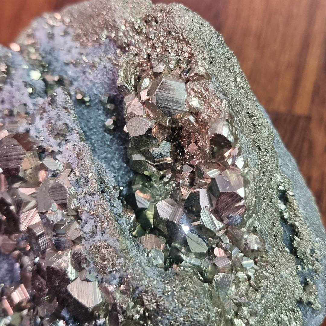 pyrite on quartz crystal cluster clearance sale offer