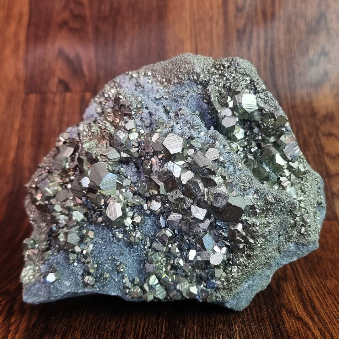 pyrite on quartz crystal cluster clearance sale offer