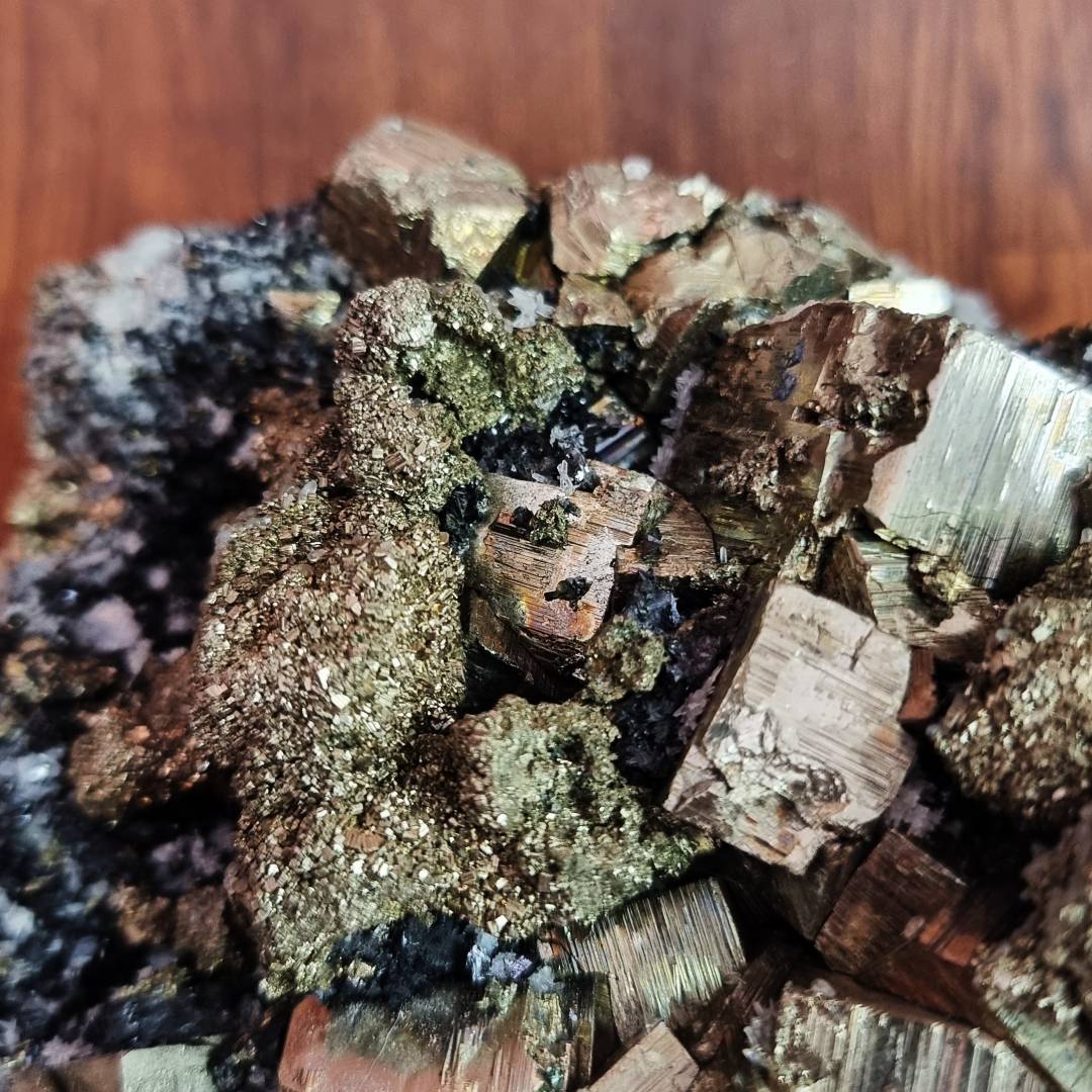 pyrite chalcopyrite quartz sphalerite crystal cluster clearance sale offer