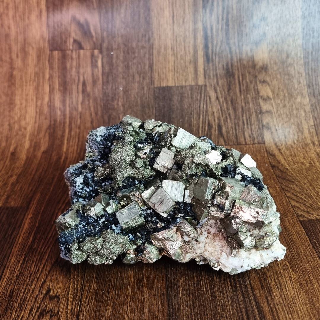 pyrite chalcopyrite quartz sphalerite crystal cluster clearance sale offer