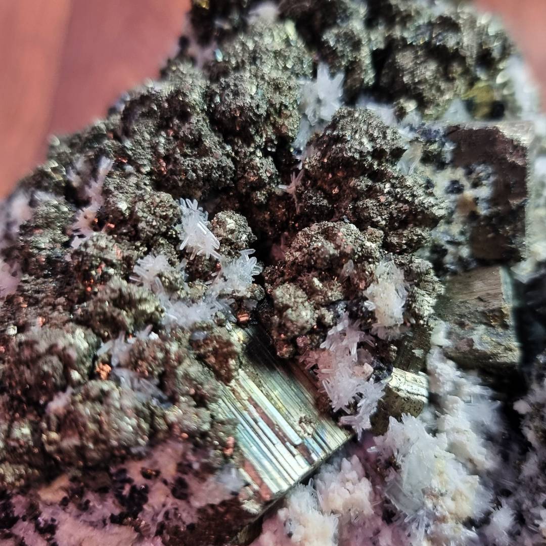 pyrite chalcopyrite sphalerite quartz crystal cluster clearance sale offer