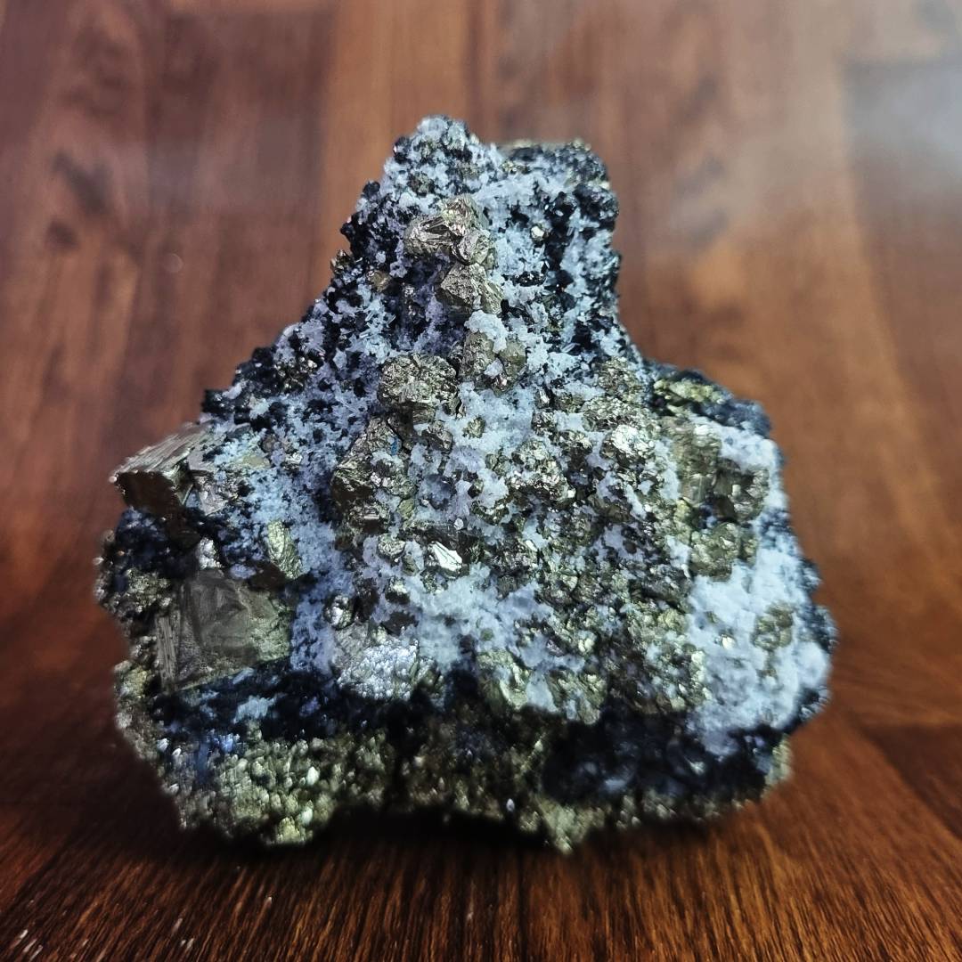 pyrite chalcopyrite sphalerite quartz crystal cluster clearance sale offer