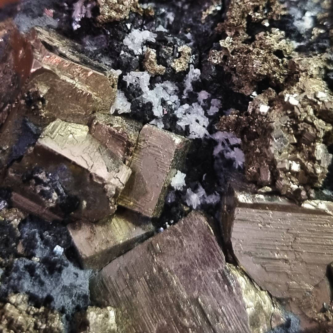 pyrite chalcopyrite sphalerite quartz crystal cluster clearance sale offer