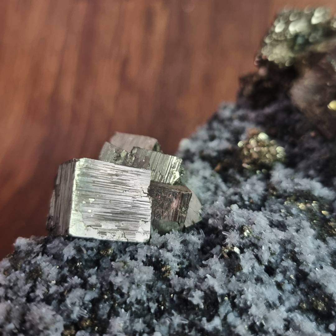 pyrite chalcopyrite sphalerite quartz crystal cluster clearance sale offer