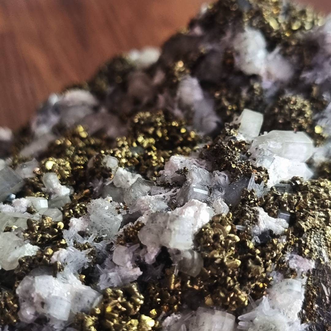 pyrite chalcopyrite sphalerite fluorescent apatite quartz crystal cluster clearance sale offer
