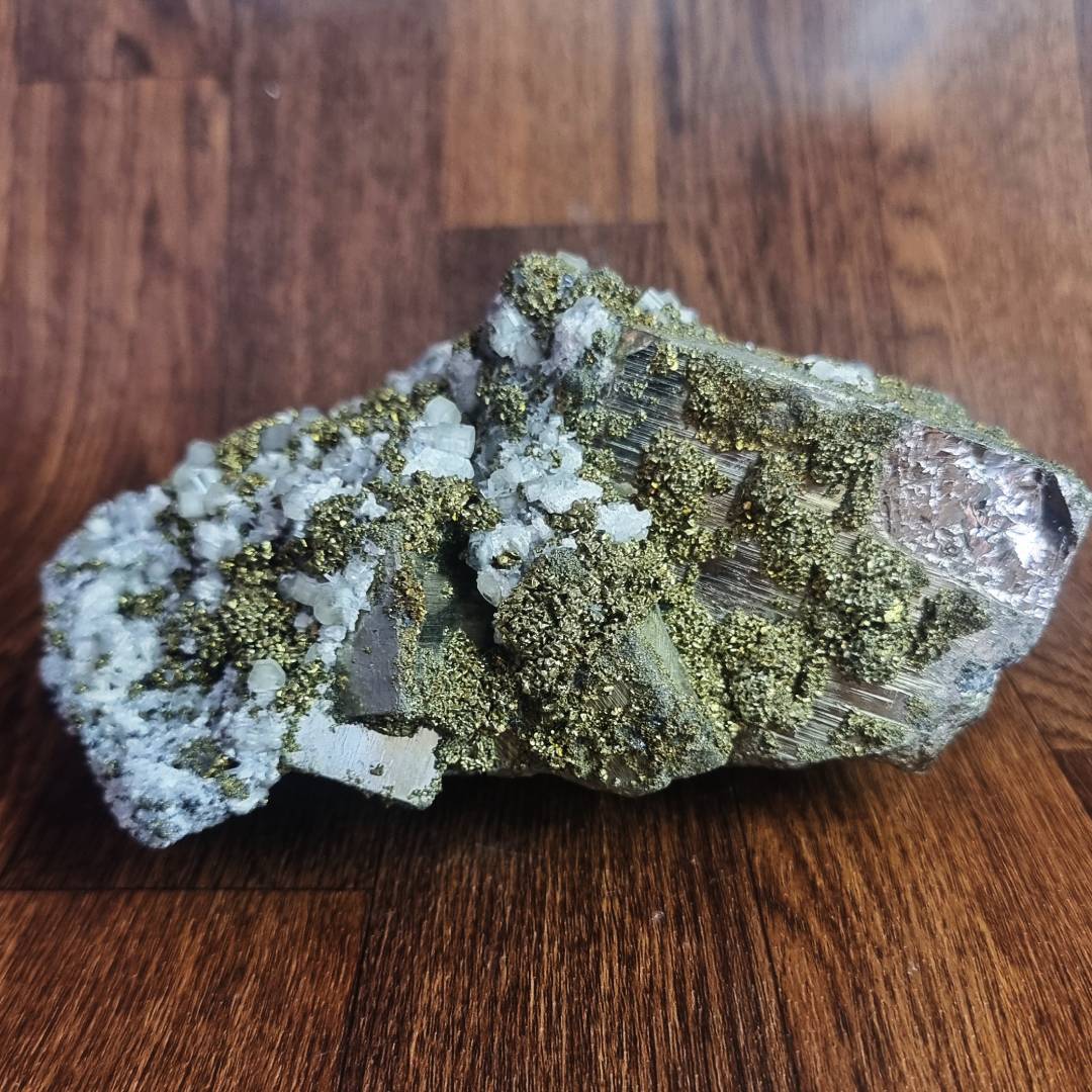 pyrite chalcopyrite sphalerite fluorescent apatite quartz crystal cluster clearance sale offer