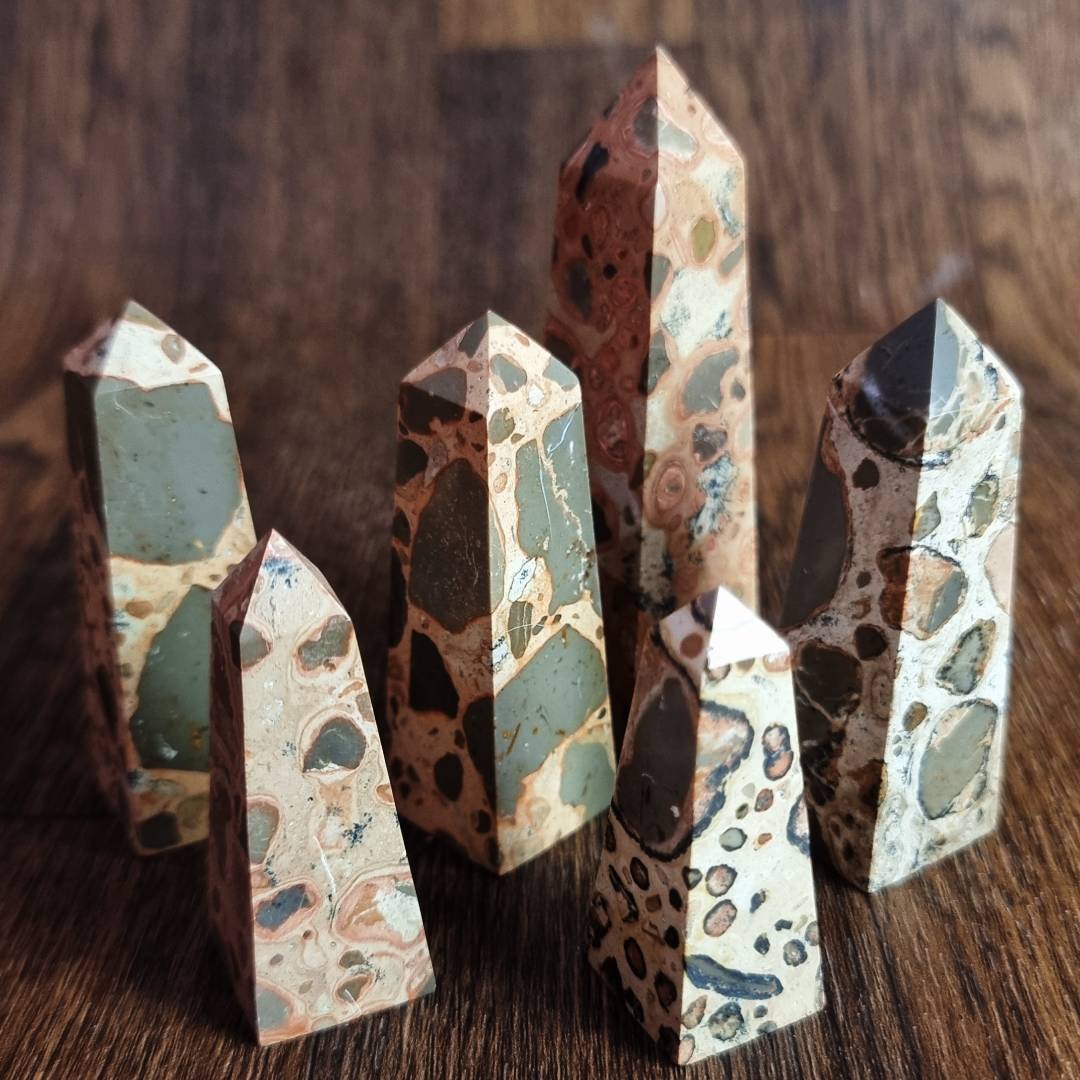 Leopardite towers obelisks clearance sale offer