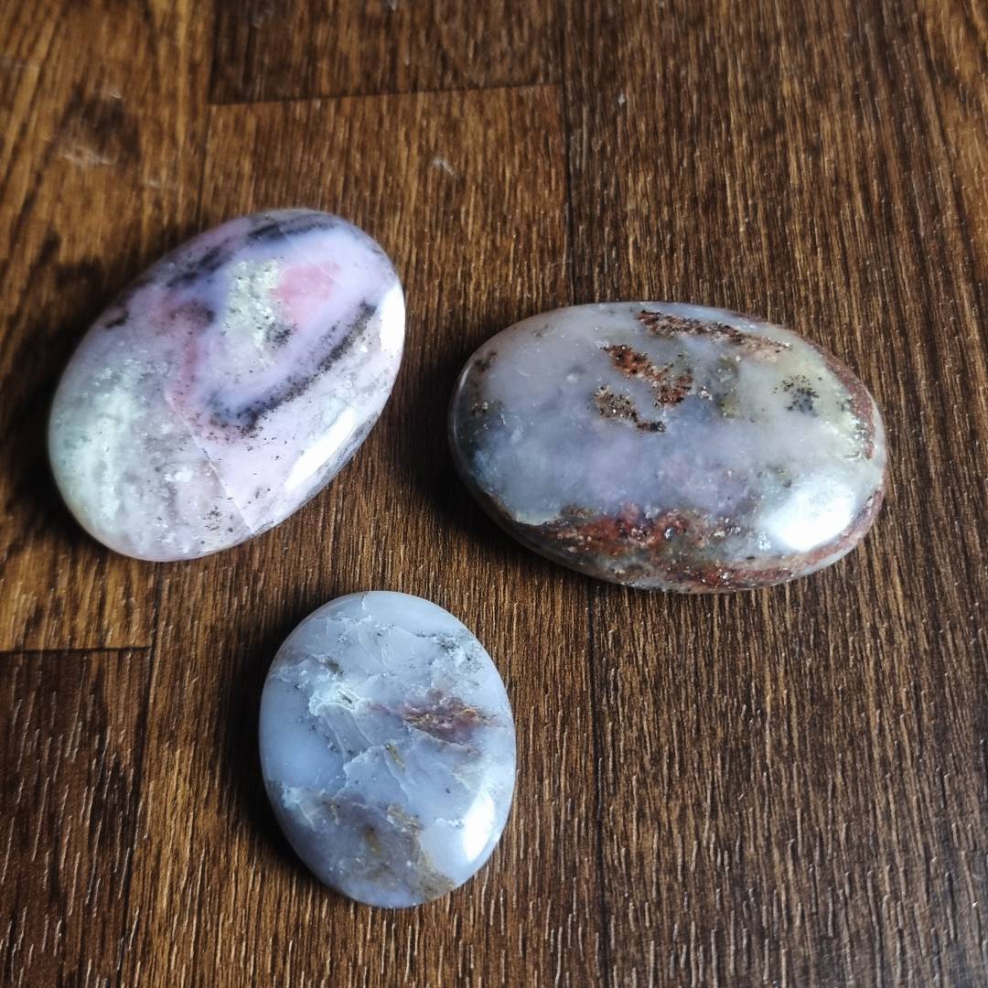 Pink Opal palmstones clearance sale offer