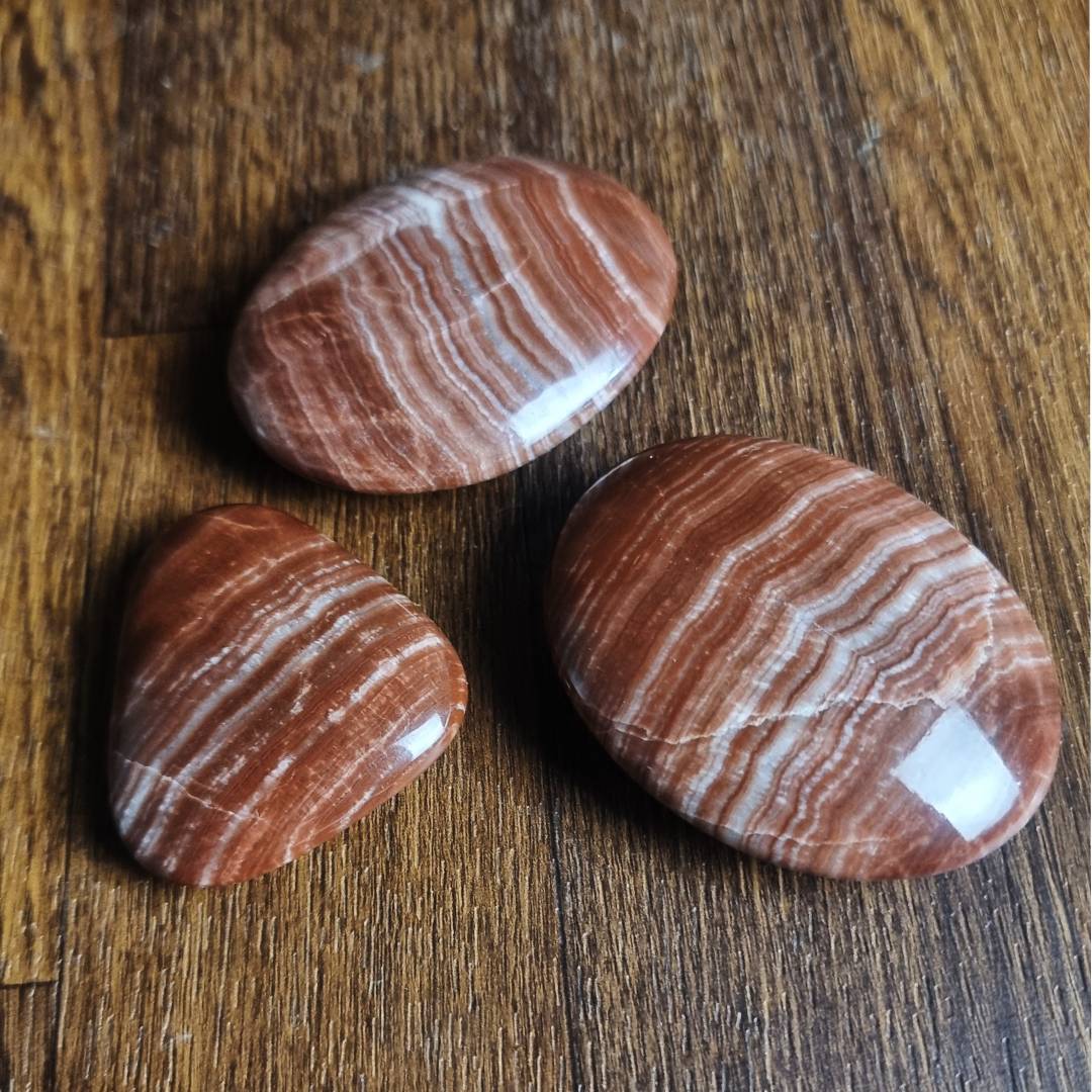 red aragonite palmstones clearance sale offer