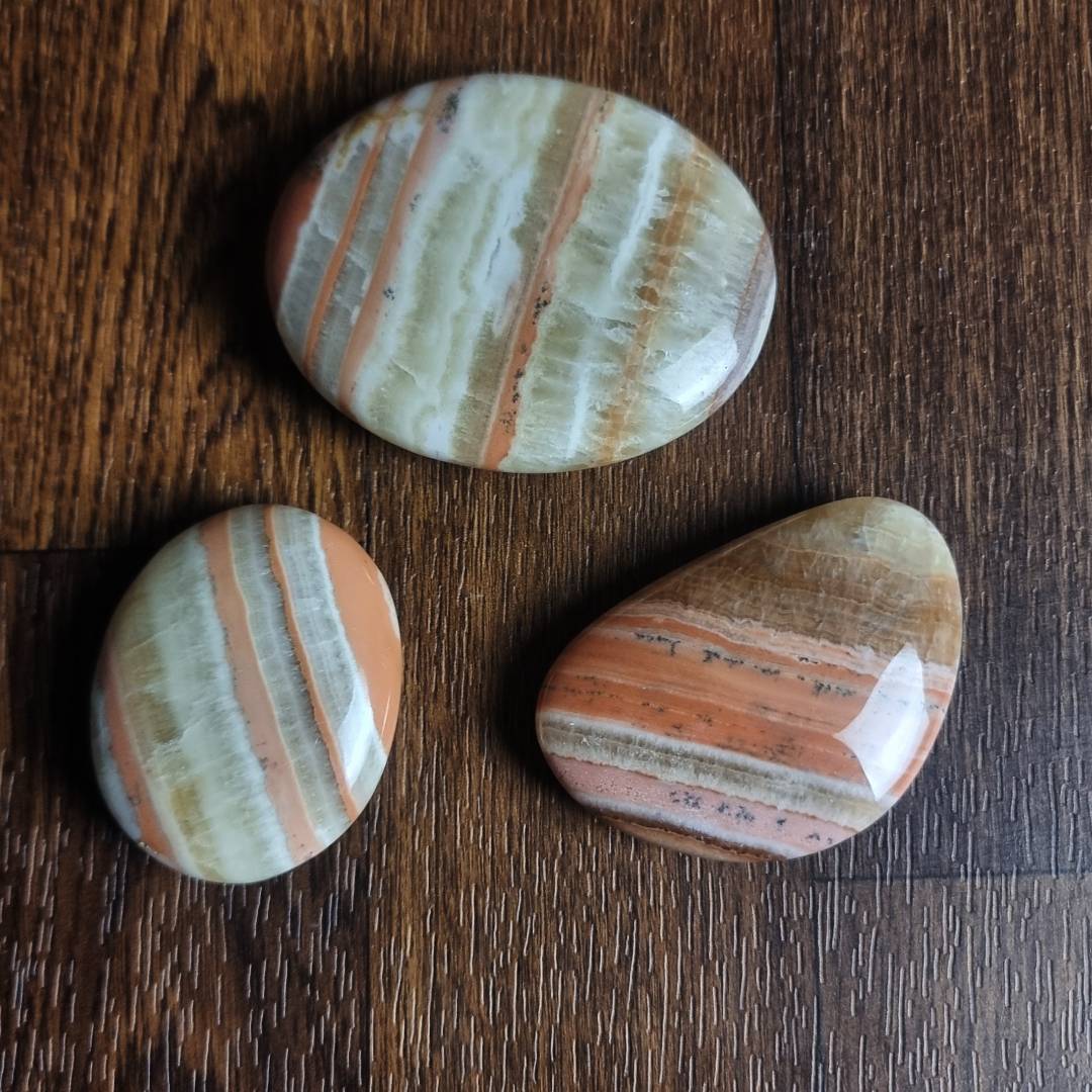 tiger aragonite palmstones clearance sale offer