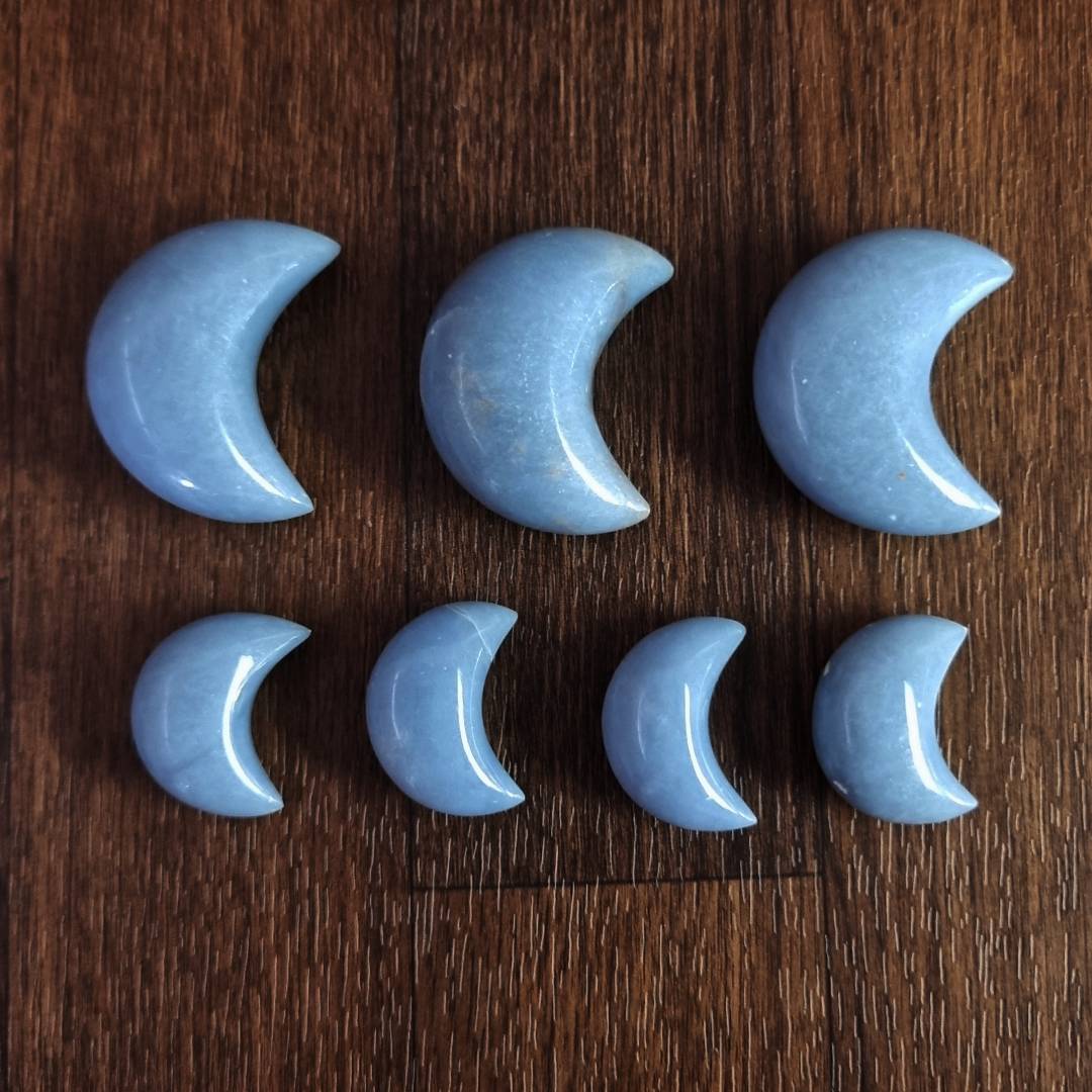 Angelite moons clearance sale offer