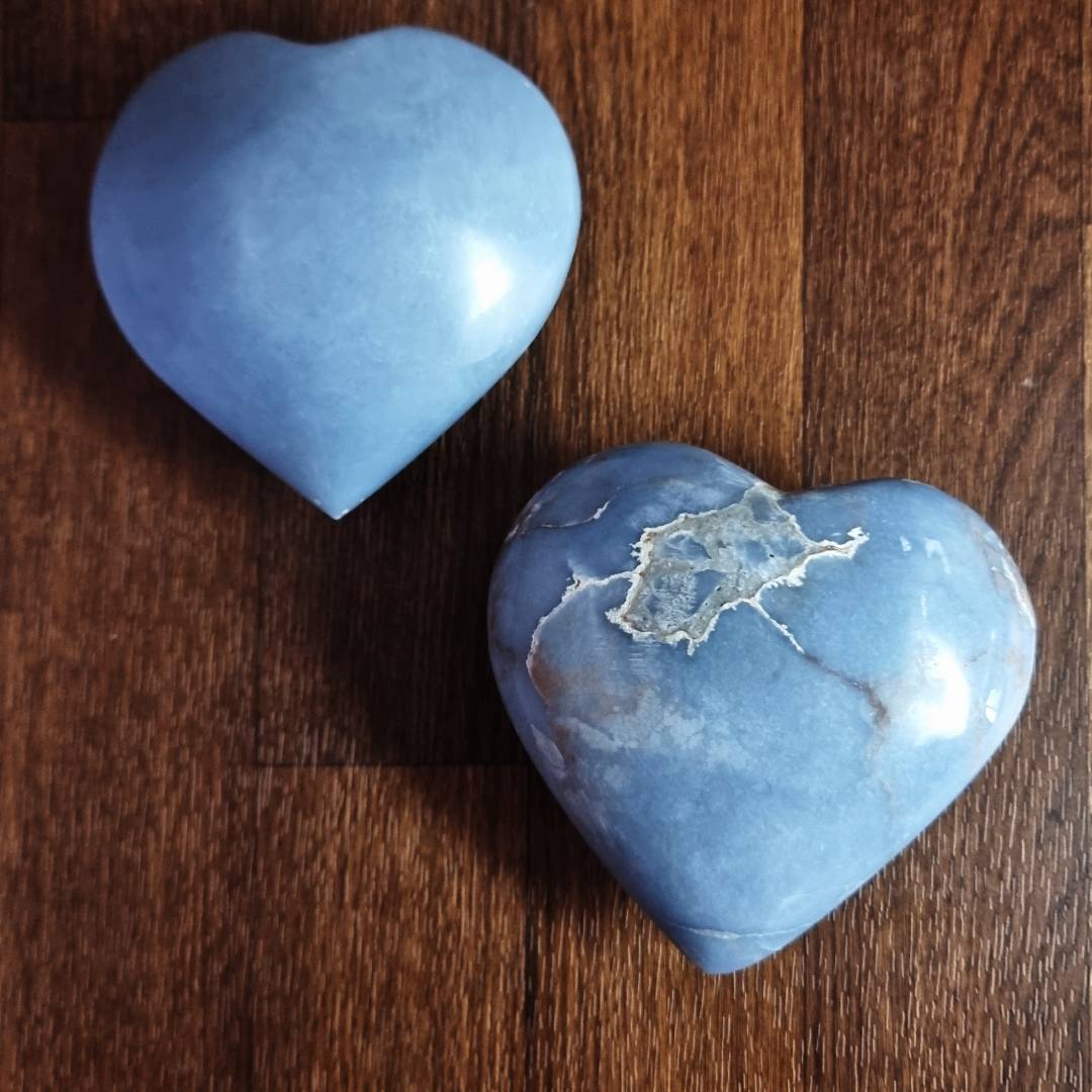 hand-made angelite hearts clearance sale offer<br />
