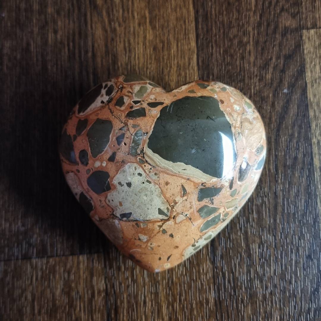 hand-made leopardite hearts clearance sale offer