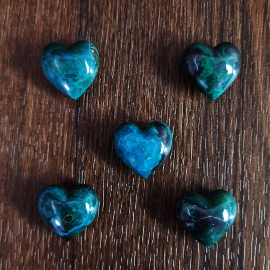 chrysocolla hearts clearance sale offer