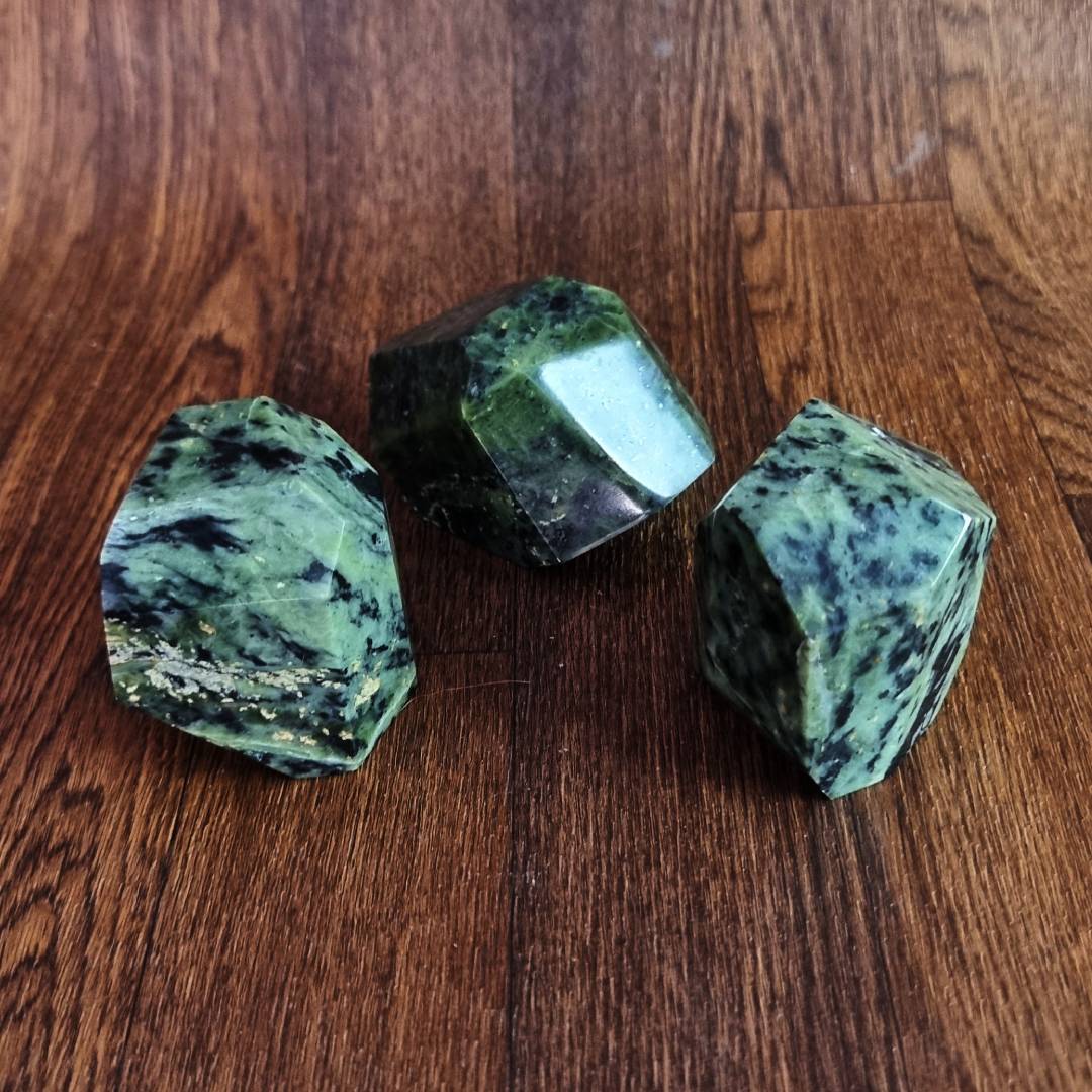 diamond shaped green jade free forms clearance sale offer