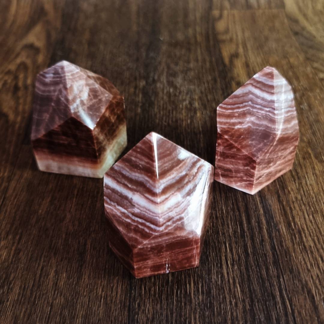diamond shaped red aragonite free forms clearance sale offer