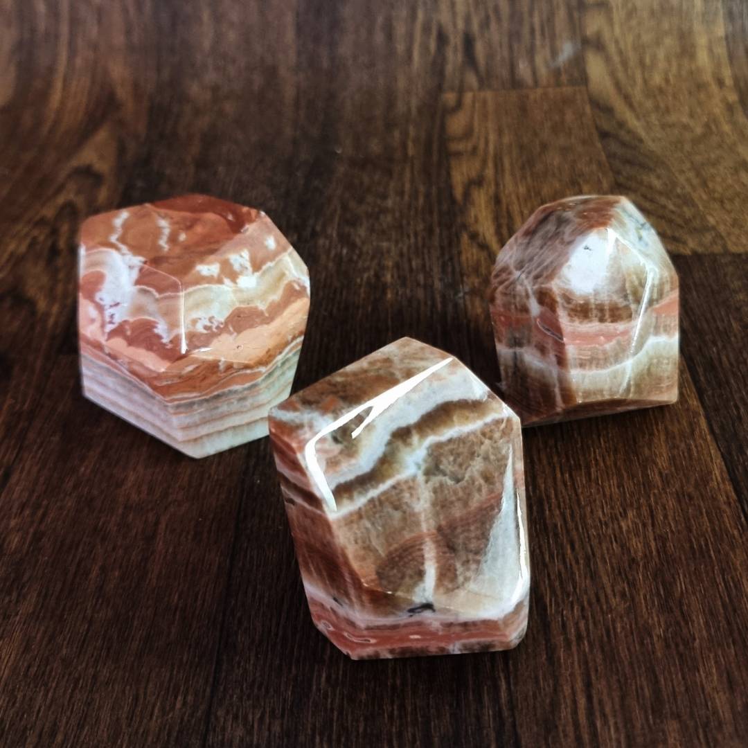 diamond shaped Tiger Aragonite free forms clearance sale offer