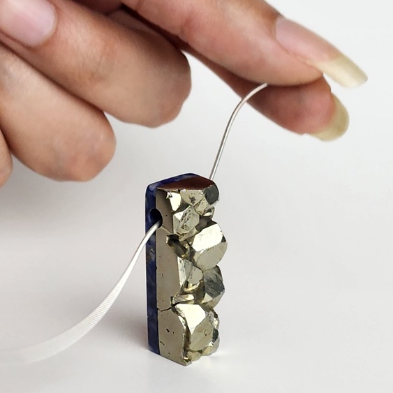 pyrite lapis lazuli pendant gemrock jewelry